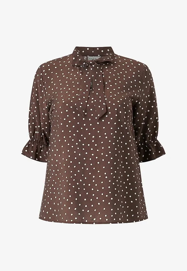 KAFFE Curve - Blus KCditte Blouse - Brun