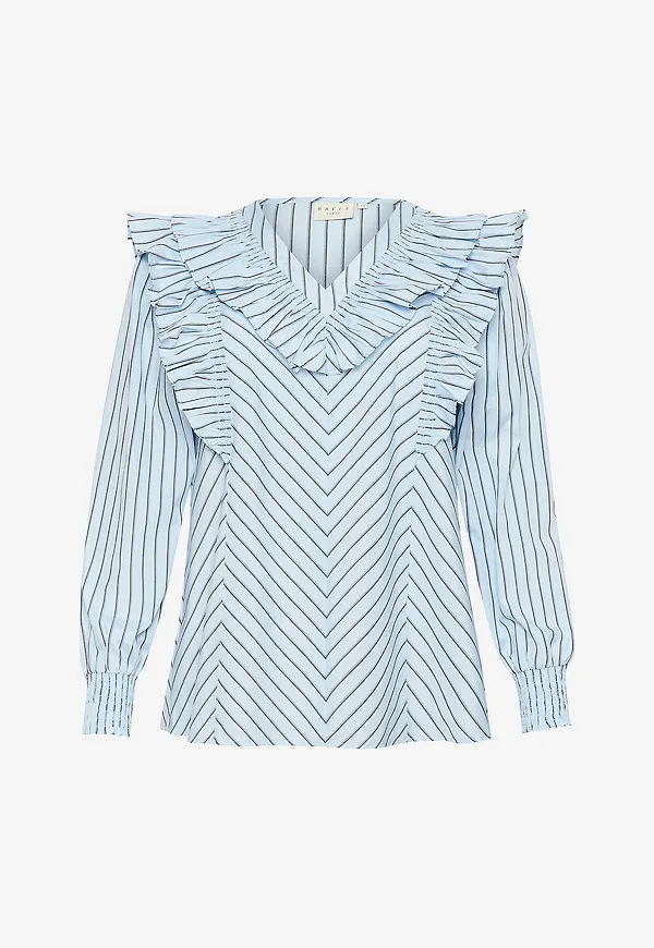 KAFFE Curve - Blus kcJerria Blouse - Blå