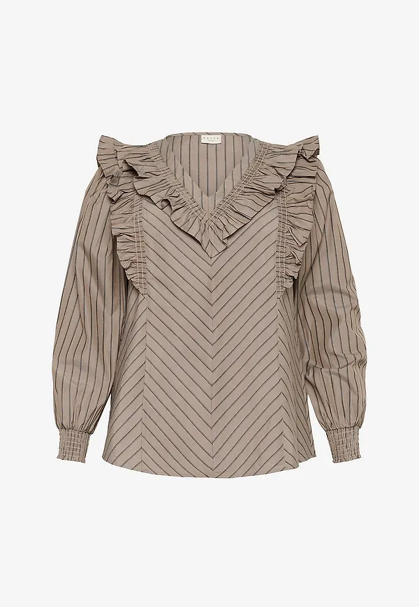 KAFFE Curve - Blus kcJerria Blouse - Brun