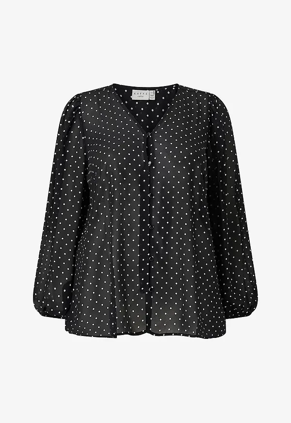 KAFFE Curve - Blus KCminda Blouse - Svart