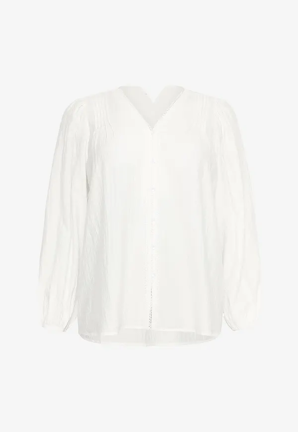 KAFFE Curve - Blus kcMirana Blouse - Vit