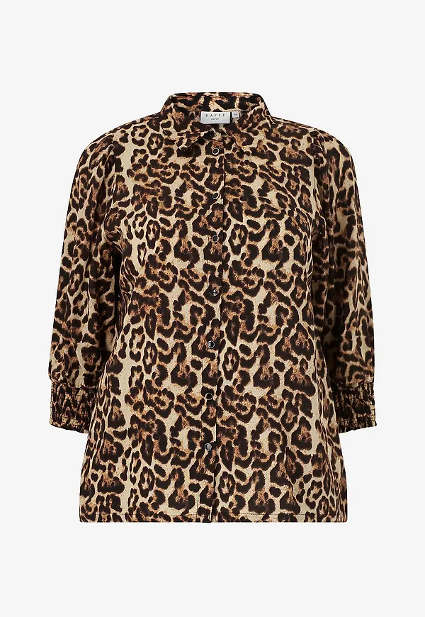 KAFFE Curve - Blus kcPerla Shirt - Brun