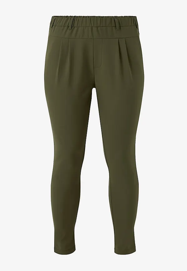 KAFFE Curve - Byxor kCjia Pants - Grön
