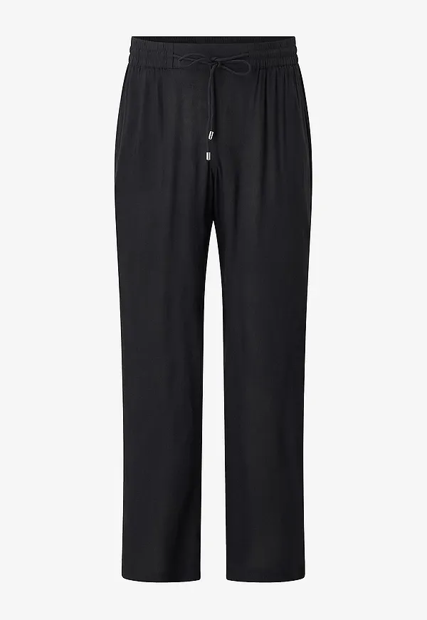 KAFFE Curve - Byxor kcMille Wide - Svart