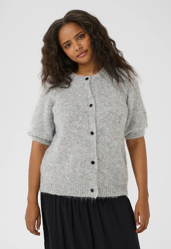 KAFFE Curve - Cardigan kcEmilia - Grå