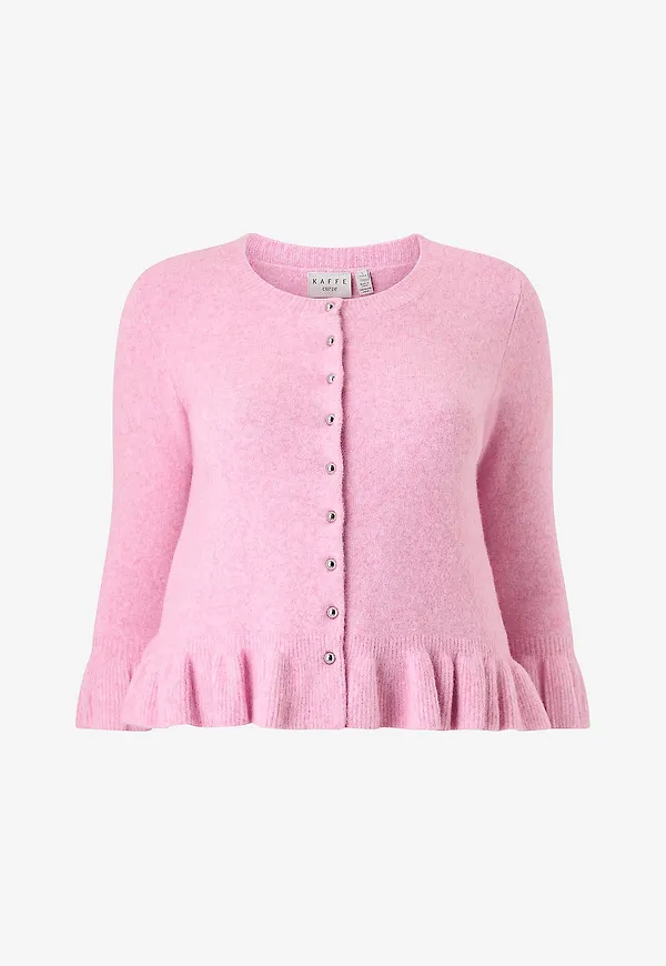 KAFFE Curve - Cardigan kcEmmi Frill Cardigan - Rosa