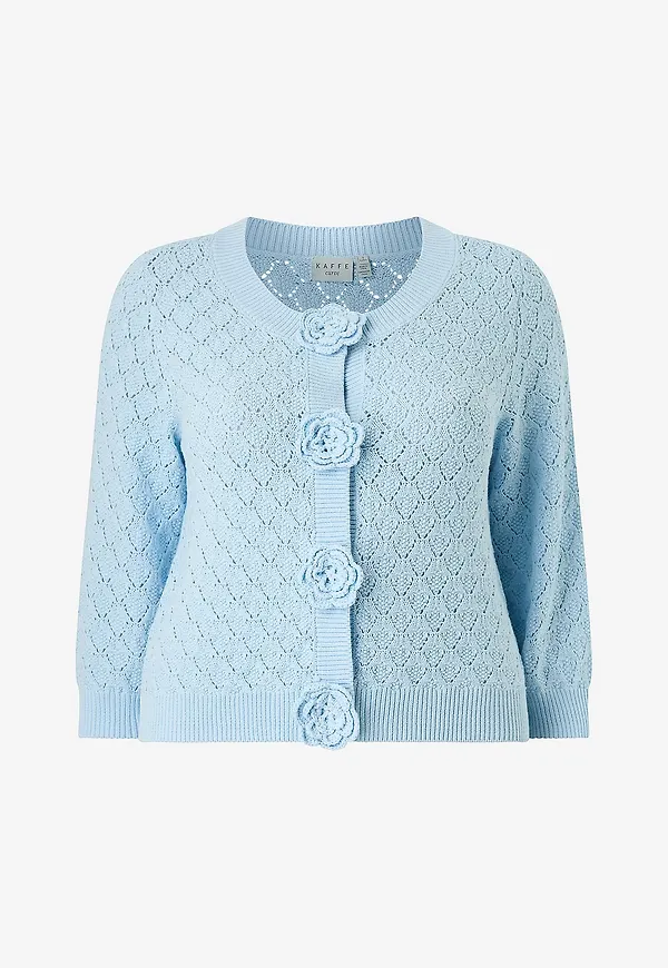 KAFFE Curve - Cardigan kcKathrina Knit Cardigan - Blå