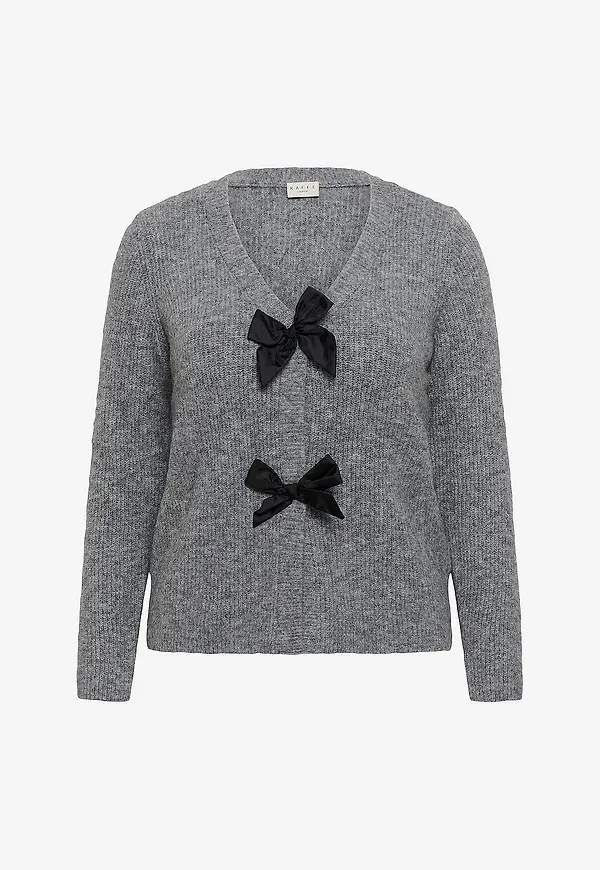 KAFFE Curve - Cardigan KCmai Knit Cardigan - Grå