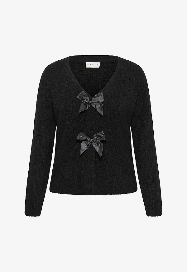 KAFFE Curve - Cardigan KCmai Knit Cardigan - Svart