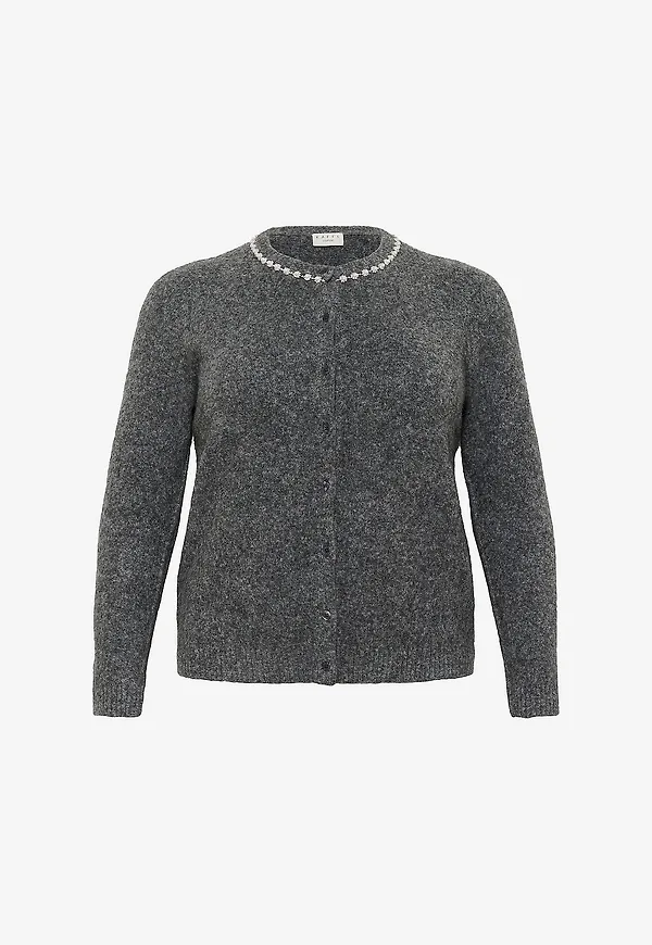 KAFFE Curve - Cardigan kcRoxia - Grå