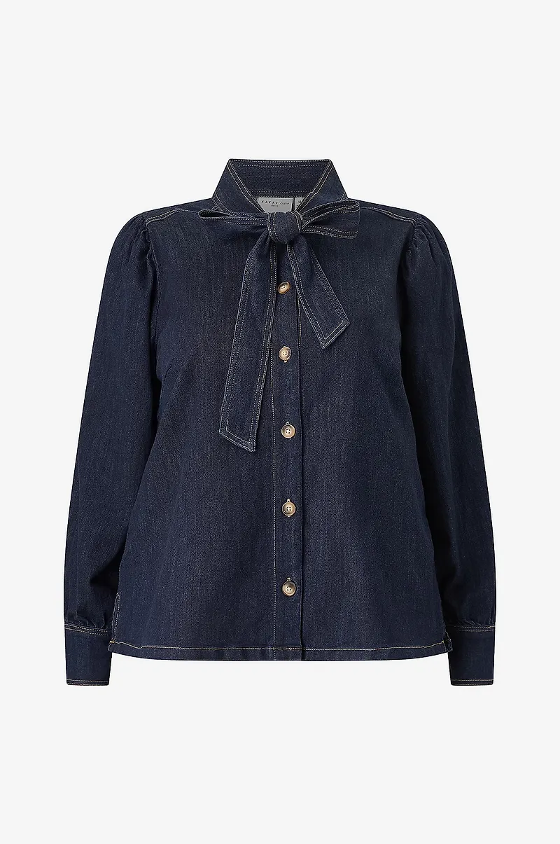 KAFFE Curve - Denimblus KCmally Denim Blouse - Blå