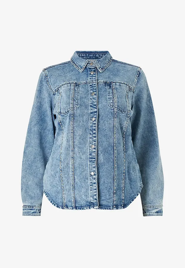 KAFFE Curve - Jeansjacka kcDarina Denim Jacket - Blå