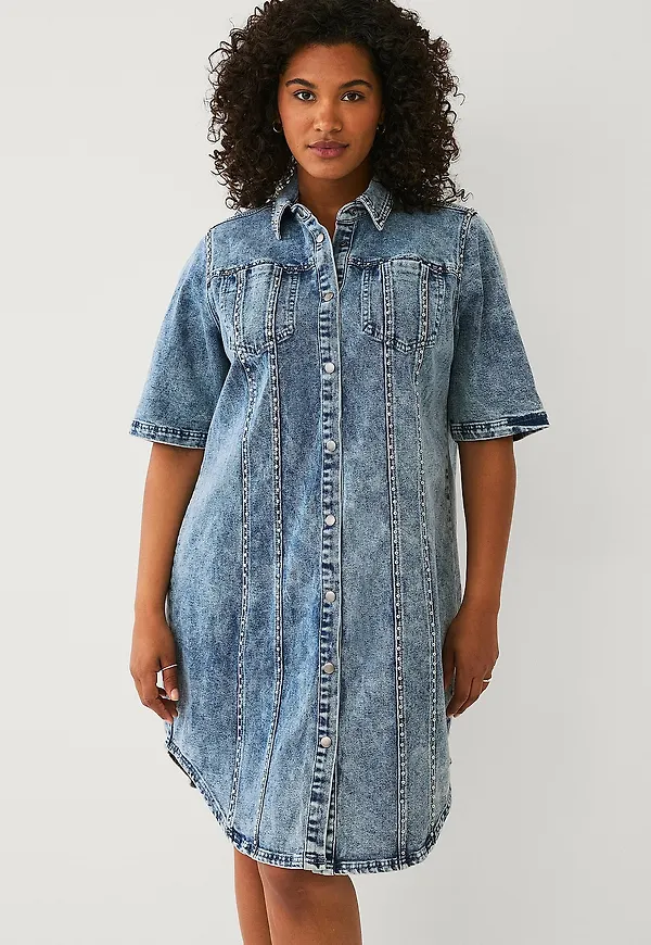 KAFFE Curve - Klänning kcDarina Denim Dress - Blå