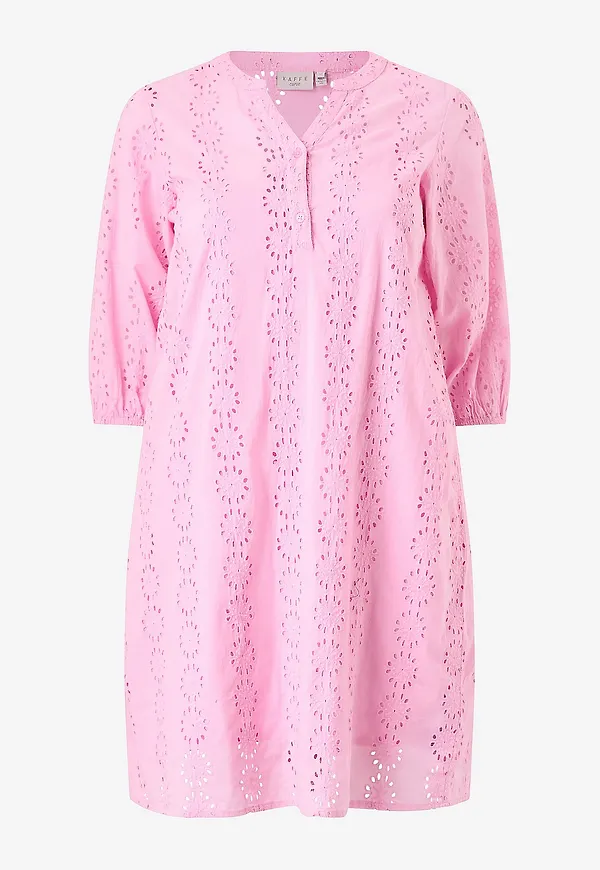 KAFFE Curve - Klänning kcDina Dress - Rosa