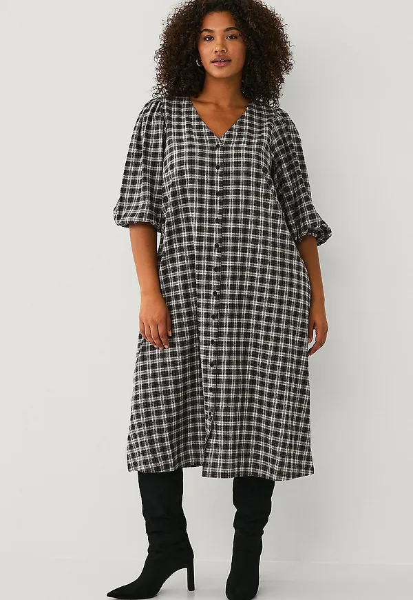 KAFFE Curve - Klänning kcElina Dress - Svart