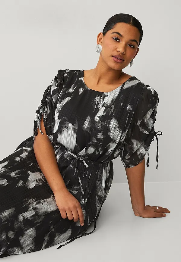 KAFFE Curve - Klänning kcLiva Midi Dress - Svart