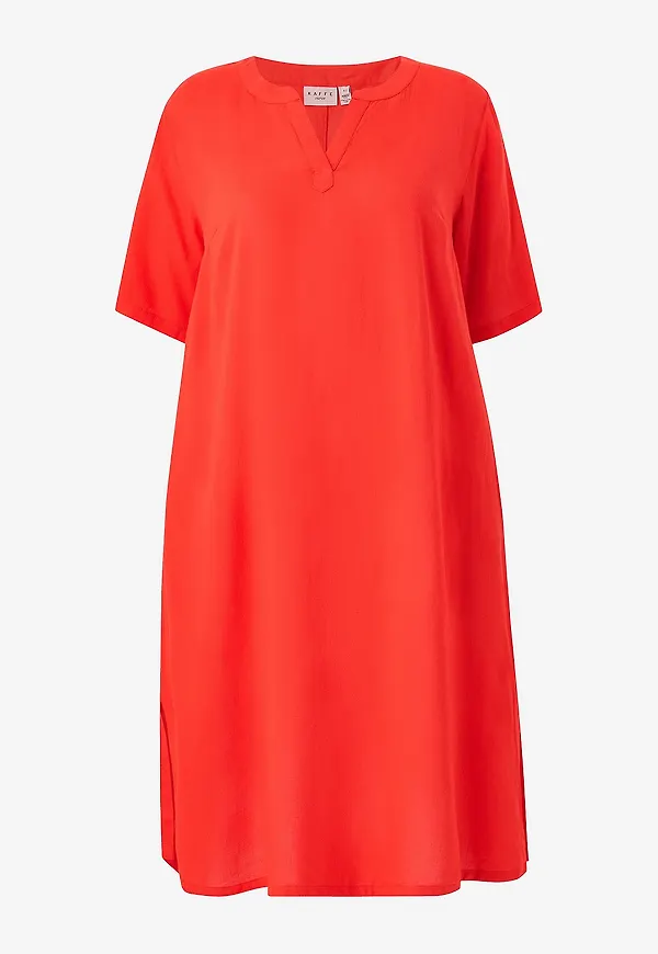 KAFFE Curve - Klänning kcMille Kaftan Dress - Röd