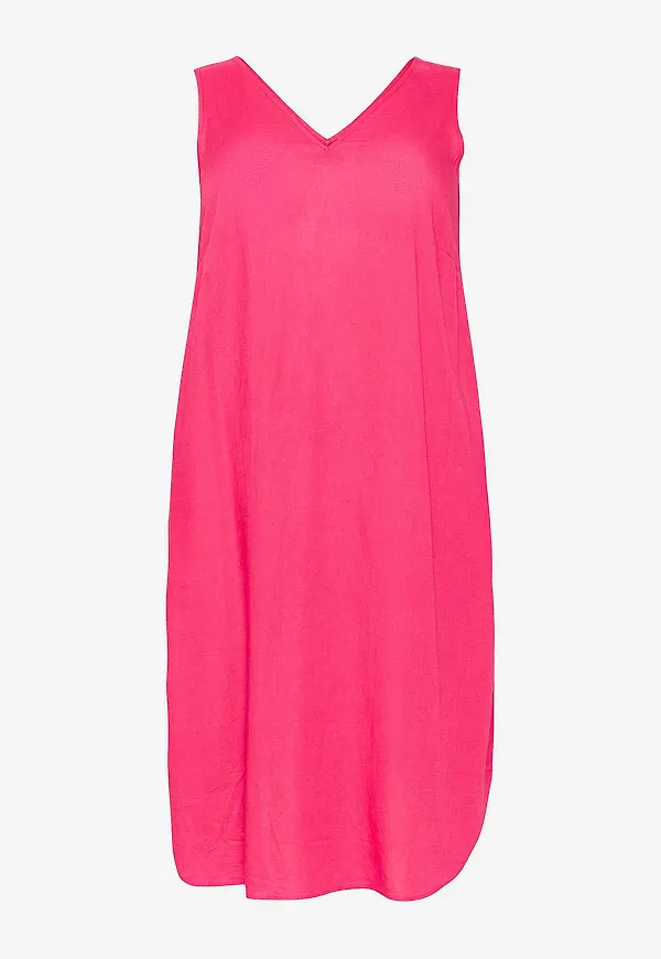 KAFFE Curve - Klänning kcMille Sleeveless Dress - Röd