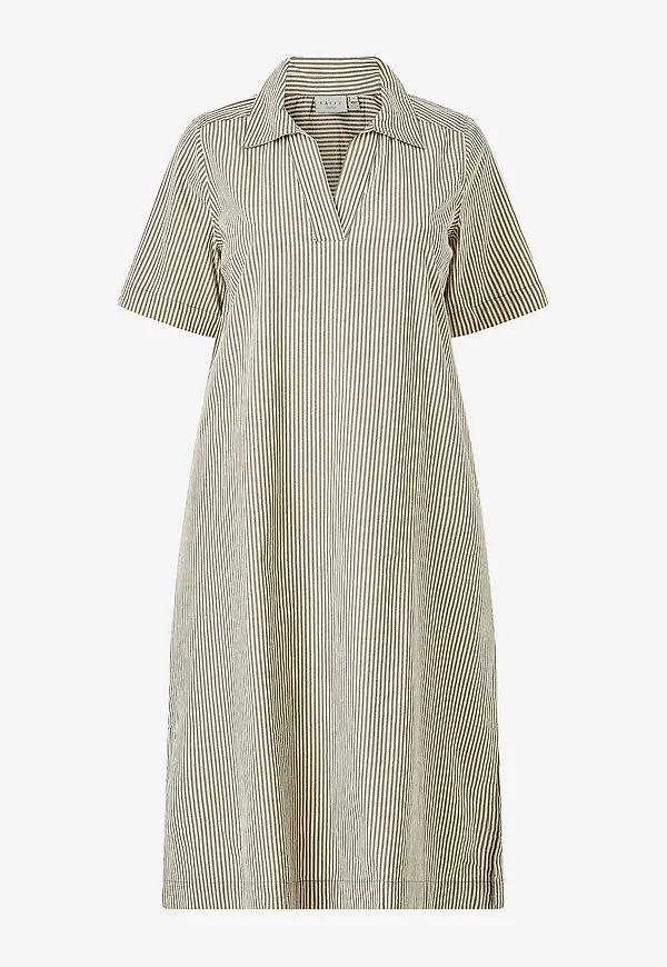 KAFFE Curve - Klänning kcNana Striped - Beige