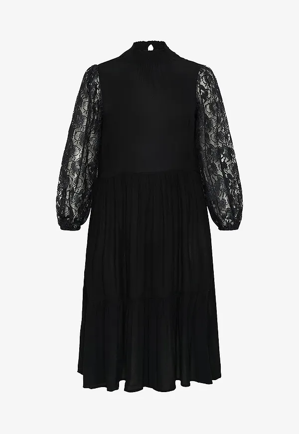 KAFFE Curve - Klänning kcStina Ami Lace - Svart