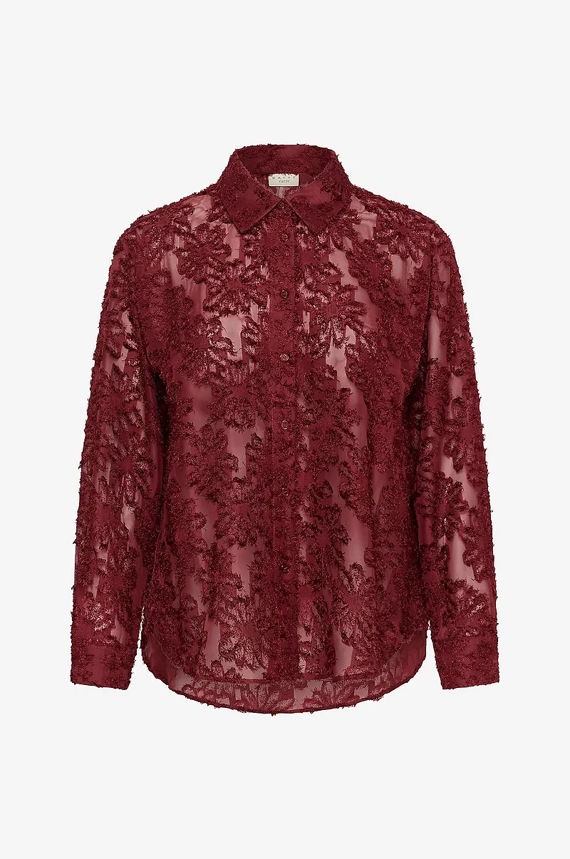 KAFFE Curve - Skjorta KCalie Shirt - Röd