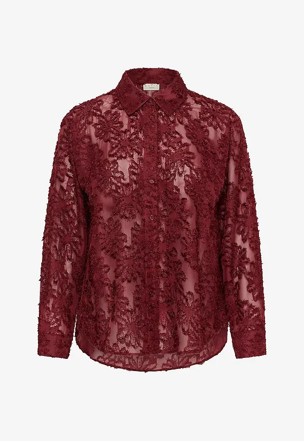 KAFFE Curve - Skjorta KCalie Shirt - Röd