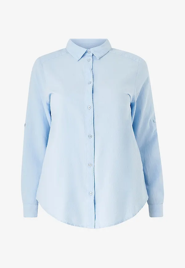 KAFFE Curve - Skjorta kcNana Shirt - Blå