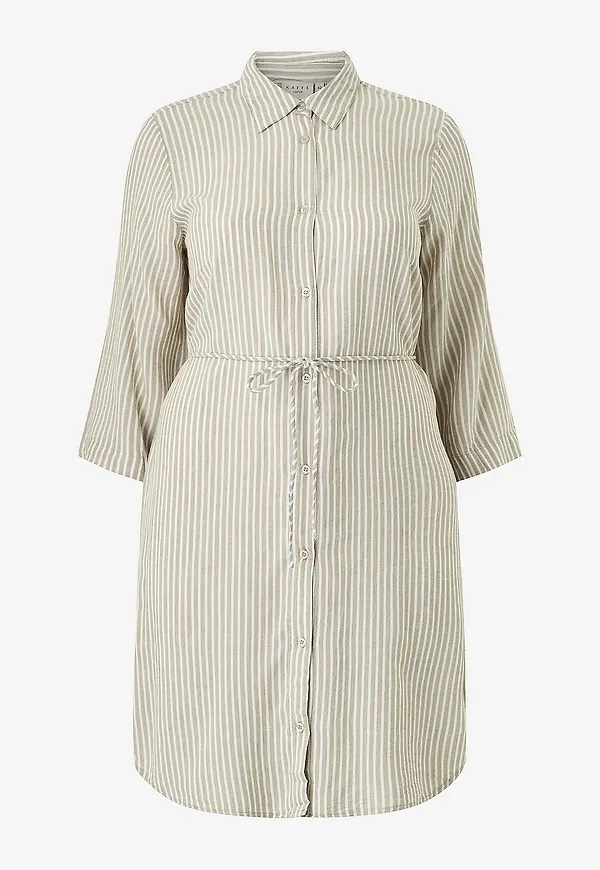 KAFFE Curve - Skjortklänning kcMille Short Shirt - Beige