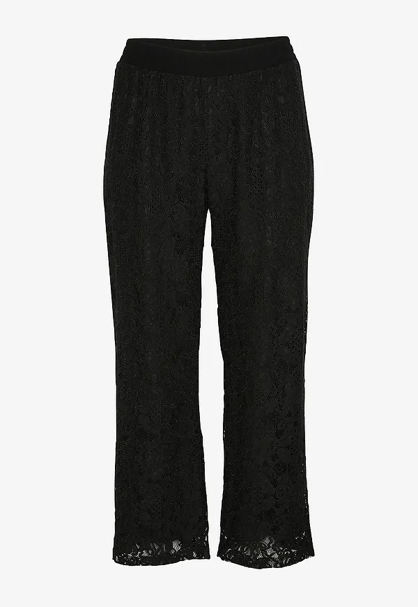 KAFFE Curve - Spetsbyxor kcNelina Pants - Svart
