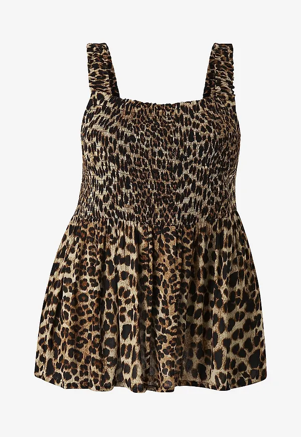KAFFE Curve - Topp kcAmi Smock Top - Brun