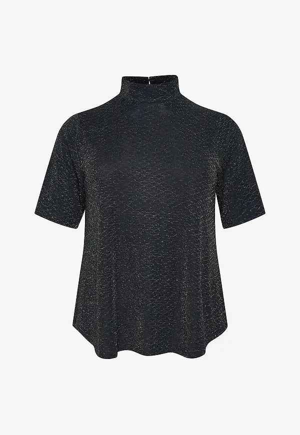 KAFFE Curve - Topp Kcellia T-shirt - Svart