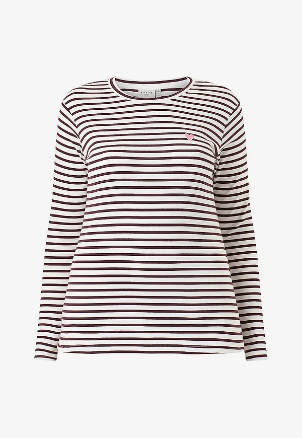 KAFFE Curve - Topp kcLia T-Shirt - Röd
