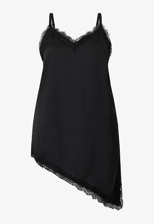 KAFFE Curve - Topp KCmiana Strap Top - Svart