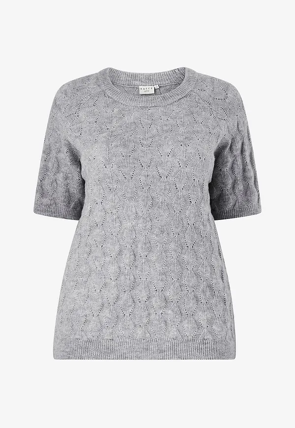 KAFFE Curve - Topp kcNalene Knit Pullover - Grå