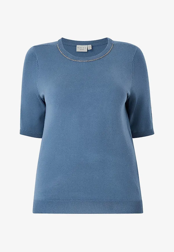 KAFFE Curve - Tröja kcCarla Knit Pullover - Blå
