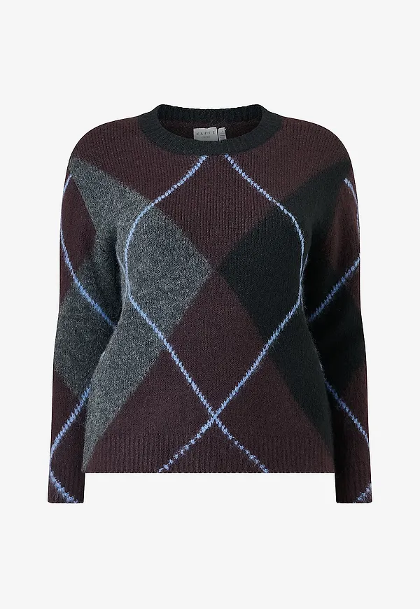 KAFFE Curve - Tröja KCkit Pullover - Grå