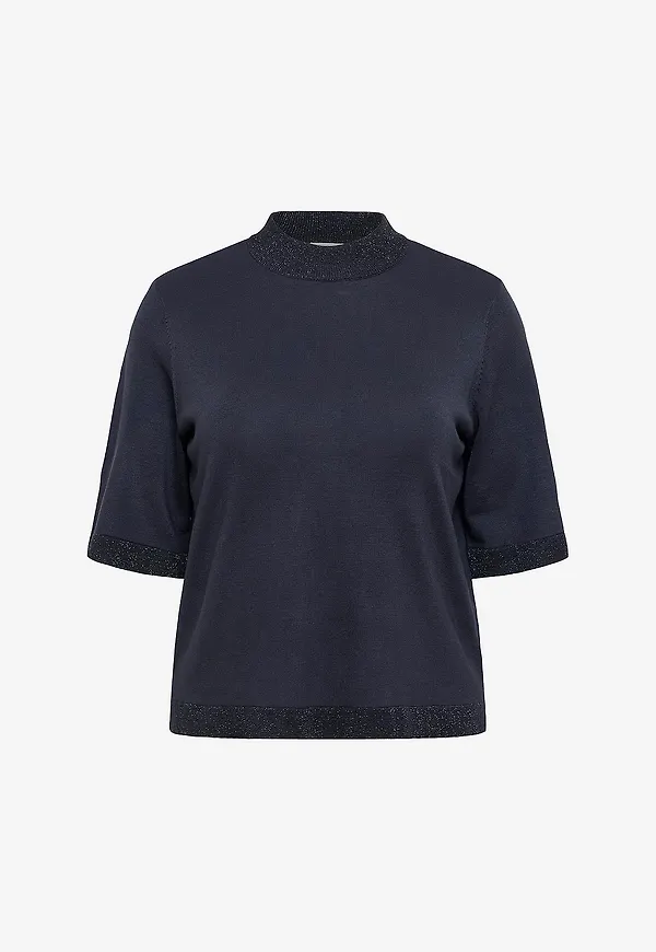 KAFFE Curve - Tröja KCliama Lurex Pullover - Blå
