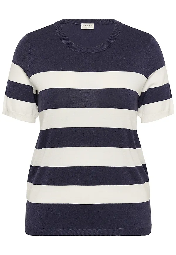 KAFFE Curve - Tröja kcLizzy Striped Pullover - Blå