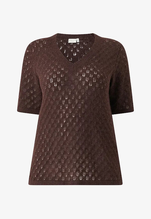 KAFFE Curve - Tröja kcLoura Pullover - Röd
