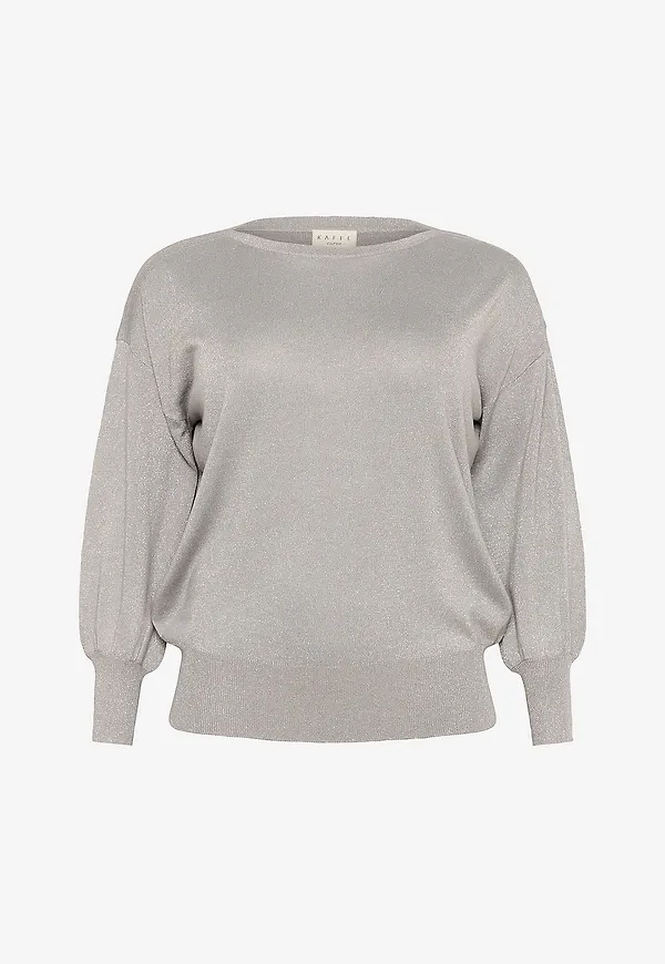 KAFFE Curve - Tröja kcRegitta Knit Pullover - Silver