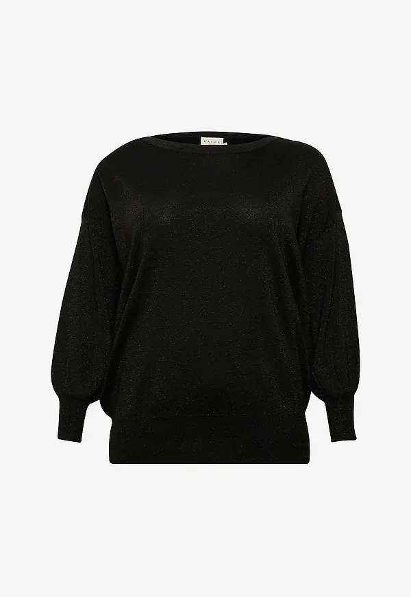 KAFFE Curve - Tröja kcRegitta Knit Pullover - Svart