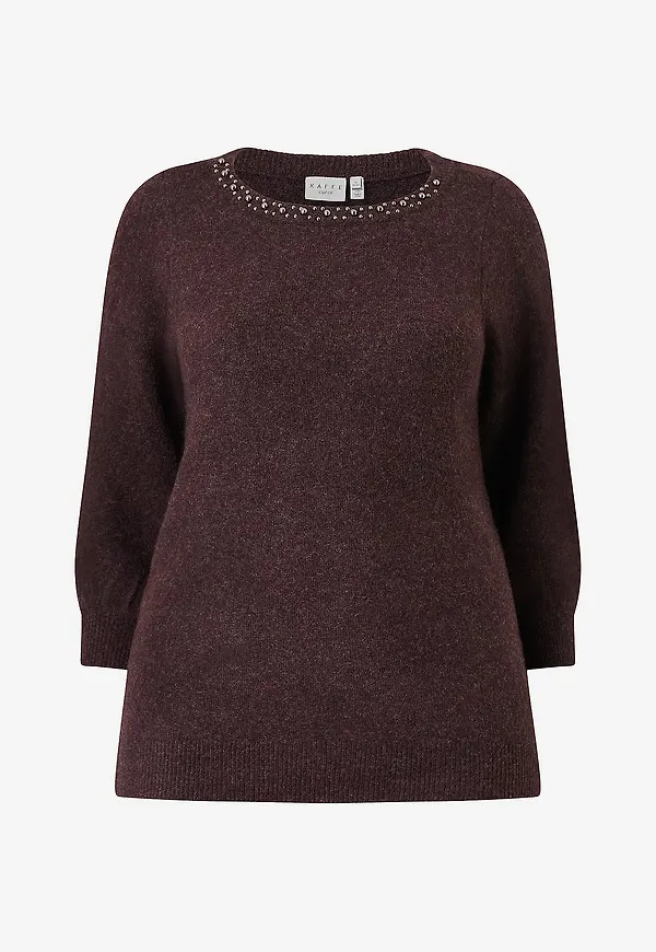 KAFFE Curve - Tröja KCselia Pullover - Röd