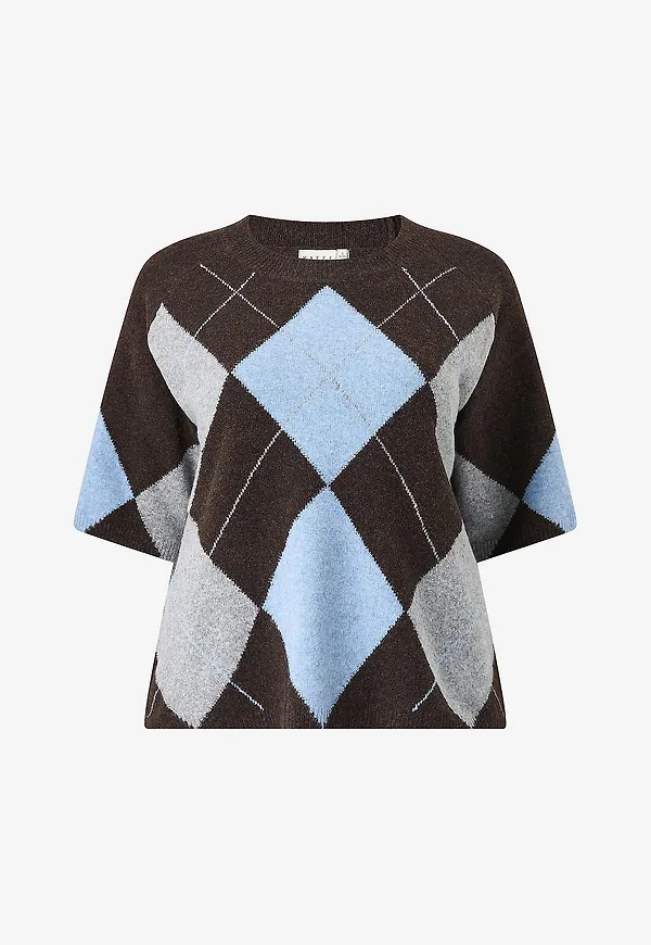 KAFFE Curve - Kortärmad tröja KCwilma Pullover - Brun