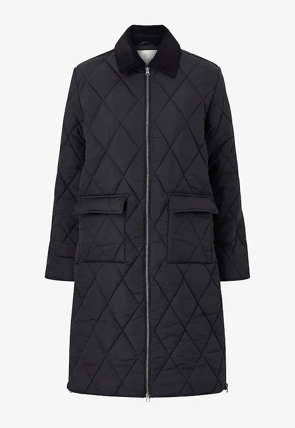 KAFFE - Jacka kaAnneli Long Jacket - Svart