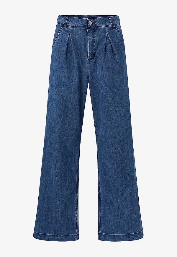 KAFFE - Jeans kaLea Wide - Blå