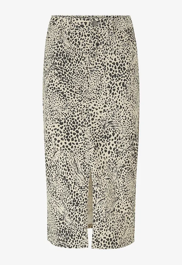 KAFFE - Jeanskjol Kalisa Skirt - Beige