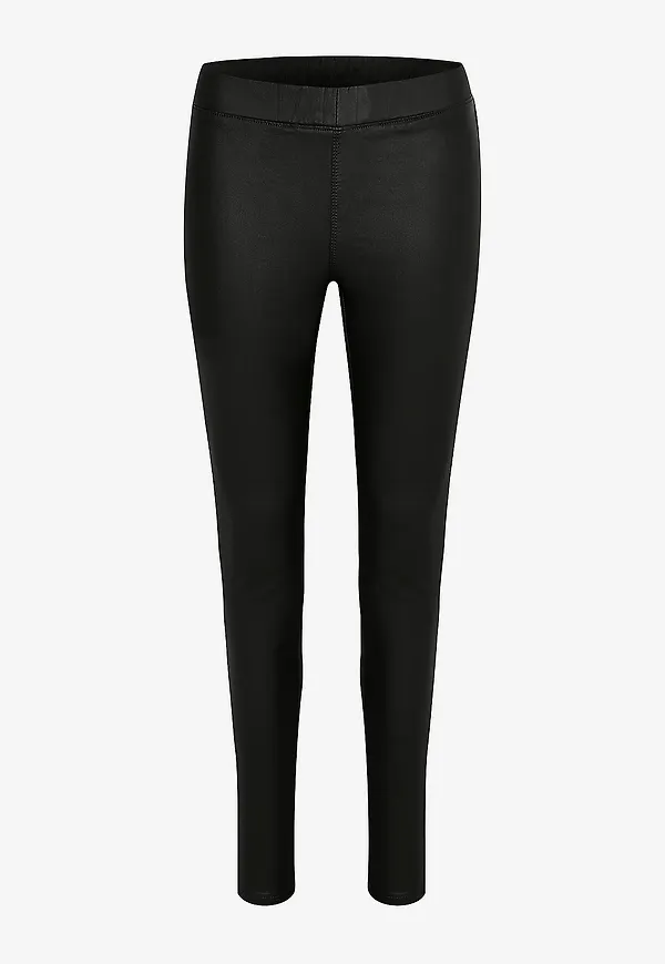 KAFFE - Jeggings Ada Coated - Svart