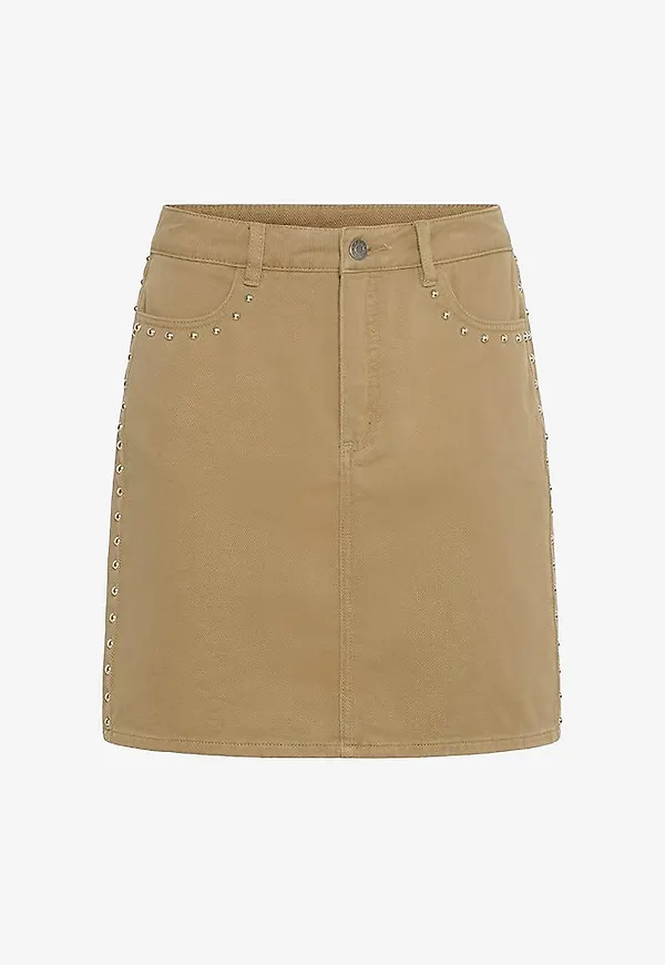 KAFFE - Kjol kaBrynn Twill Skirt - Natur