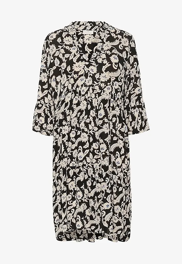 KAFFE - Klänning kaHera Amber Dress Printed - Svart