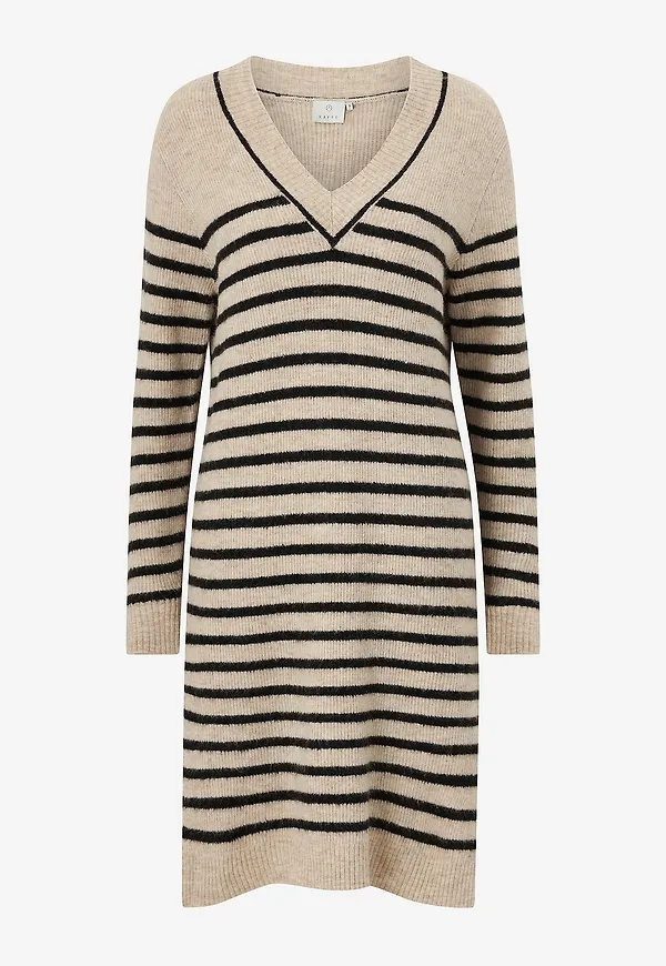 KAFFE - Klänning kaJuno Knit Dress - Beige